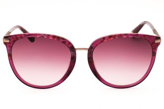 Anne Klein AK7073 Round Animal-Print Acetate Sunglasses - Pink