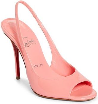 Christian Louboutin Sofia Z Peep Toe Slingback Pump in Grapefruit at Nordstrom, Size 11.5Us