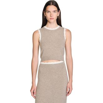 Sandro High-neck knit sweater in Caramel at Nordstrom, Size X-Large