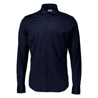 Xacus Donkerblauw Overhemd Lange Mouw - Heren - Casual Overhemden - Blauw - S - Overhemden