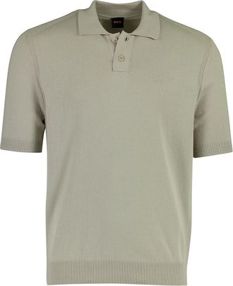 HUGO BOSS Poloshirt BOSS Orange Asac_P beige gebreid