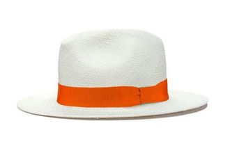 Lastelier Panama orange straw hat at Nordstrom, Size Medium