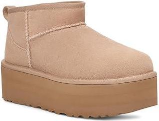 UGG Classic Ultra Mini Platform Womens Boots Sand : 10 B - Medium, Suede