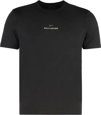 Paul & Shark crew-neck logo T-shirt - Black