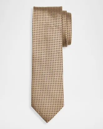 Canali Men & apos;s Tonal Jacquard Silk Tie