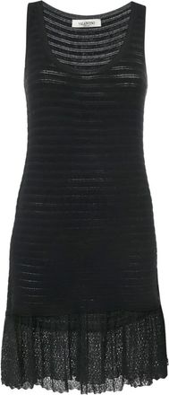 Valentino sleeveless flounce-hem dress - Black