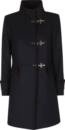 Fay Blue Virginia Campus Three-Hook Virgin Wool-Blend Coat