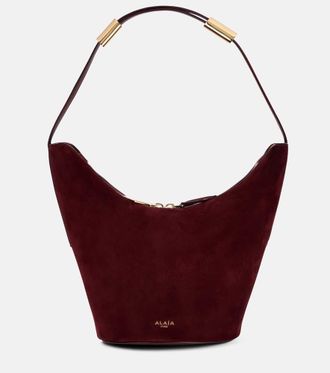 Alaia Alaïa Shape Small suede and leather bucket bag