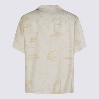 Maison Kitsun&eacute; Mens Shirts Noble Beige-Straw _vi Pa Beige/straw