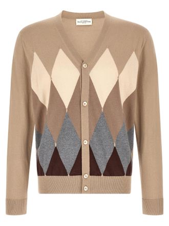 Ballantyne Beige Cotton Mens Cardigan