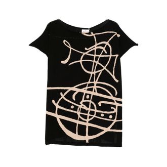 Vivienne Westwood Long Knitwear, female, Black, Size: ONE SIZE Top Vivienne Westwood
