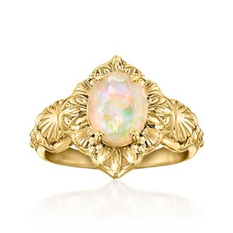 Ross-Simons Opal Marquise-Shaped Ring in 18kt Gold Over Sterling