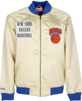 Mitchell & Ness New York Knicks Vintage Logo Bomber Jack - Heren - Bomber jackets - Geel - XL - Katoen - Jassen