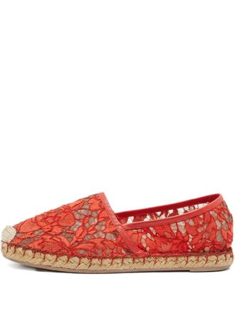 Valentino Garavani 2023 espadrilles met kant - Rood