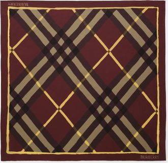 Burberry Watercolour Check Silk Scarf