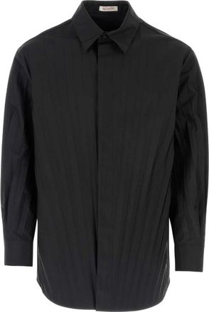 Valentino Garavani Tech Nylon Oversize Shirt - Heren - Zakelijke Overhemden - Zwart - M - Nylon - Overhemden
