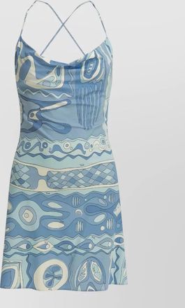 Pucci angoli mini dress open back straps