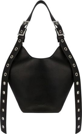 Dondup Kleine Hobo - Dames - Schoudertassen - Zwart - ONE Size - Leer - Tassen