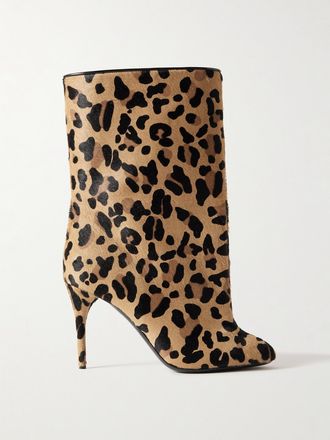 Alaia Stivaletti In Cavallino Leopardato 90 - Stampa animalier