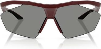 Ferrari 81mm Semi Rimless Irregular Sunglasses in Red Matte /Grey Light Solid at Nordstrom