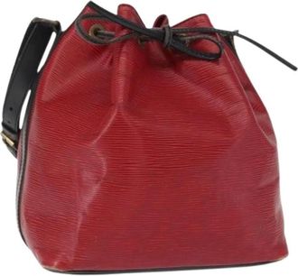 Louis Vuitton Pre-owned Bucket Bag - Dames - Vintage Tas - Rood - ONE Size - Leer - Vintage