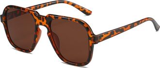 Generic Large Frame Outdoor Men Sunglasses Vacation Women Shopping Commuter Sun Glasses(Multi-colored)