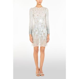 Jenny Packham Alexis Star Sequin Embellished Mini Dress in Ivory at Nordstrom, Size 10 Uk