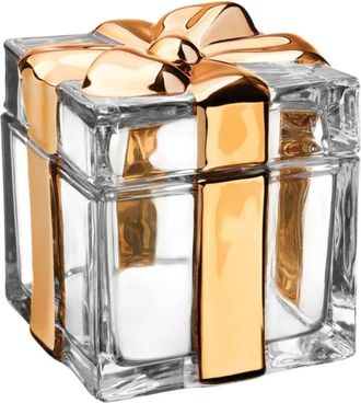 Godinger Ribboned Gift Wrapped Crystal Keepsake Box