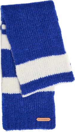 J.W.Anderson Striped Knit Alpaca-blend Scarf - Blue - One Size