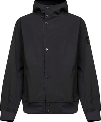 Stone Island Giacca con cappuccio e zip - Nero