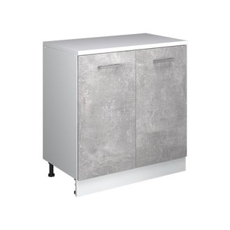 Vicco Armario De Cocina Para Techo Inclinado R-line, Hormig&oacute;n, 80 Cm Sin Inclinaci&oacute;n Con 2 Puertas, Vicco