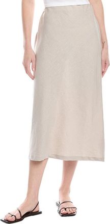 Enza Costa Bias Linen Midi Skirt