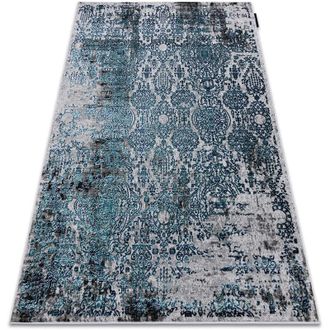 RugsX Tappeto de luxe moderno 2081 Ornamento vintage - Structural blu / grigio blue 120x170 cm