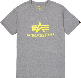 Alpha Industries T-Shirt ALPHA INDUSTRIES Basic T-Shirt BL, Herren, Gr. XL, schwarz (charcoal heather), Obermaterial: 100% Baumwolle, Shirts T-Shirt