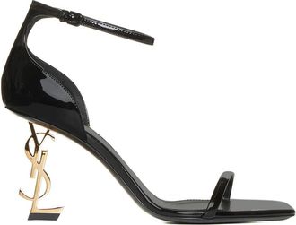 Saint Laurent Opyum Sandalen - Dames - Sandalen met hakken - Zwart - 39 EU - Leer - Schoenen