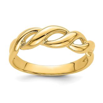 Diamond2Deal 14k Yellow Gold Freeform Knot Ring