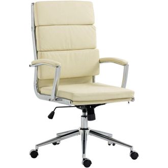 Clp Clp - Silla De Oficina Cleveland Simil Cuero Crema