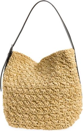 Toteme Medium Belted Straw Tote in Natural at Nordstrom