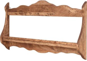 Biscottini International Country-style solid lime, natural finish W84xDP11xH43 cm sized china hutch. Made in Italy