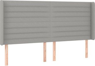 vidaXL Cabecero Con Orejas De Tela Gris Claro 183x16x118/128 Cm Vidaxl