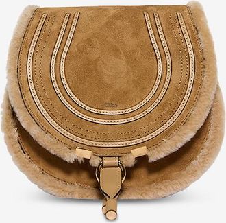 Chloé Wildleder-Schultertasche mit Ziernähten Marcie