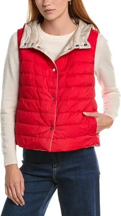 Herno Red Reversible Puffy Vest
