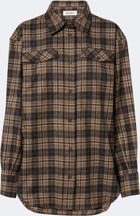 R&oacute;he R&oacute;he Giacca camicia in misto lana a quadri