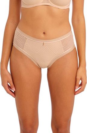 Freya Tailored Geo Lace Boyshorts in Natural Beige at Nordstrom, Size X-Large