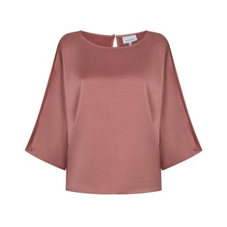 Dante6 Risette Flowing Satin Top - Dames - Blouses & Shirts - Roze - Maat: L Satijn