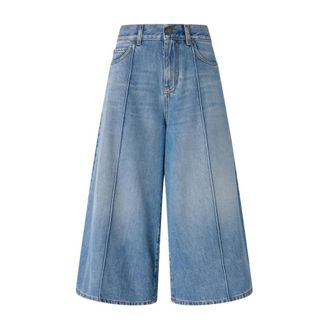 Pinko Wide Jeans, female, Blue, Size: W27 Wide Jeans