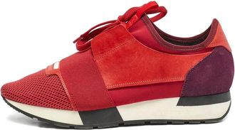 Balenciaga Sneakers Race Runner in pelle e rete - Rosso
