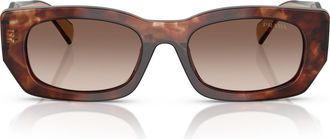 Prada 0pr B05s Tortoiseshell Acetate Rectangular Sunglasses