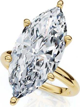 Pompeii3 Certified 6Ct Marquise Solitaire Diamond Engagement Ring Lab Grown