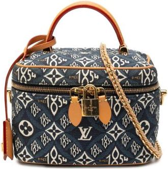 Louis Vuitton Pre-owned Vanity Case - Dames - Vintage Handtas - Blauw - ONE Size - Leer - Vintage